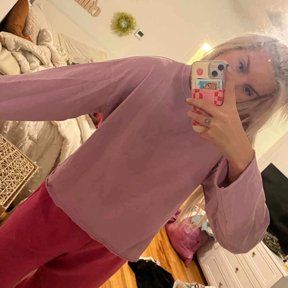 Wild fable long crop sweatshirt